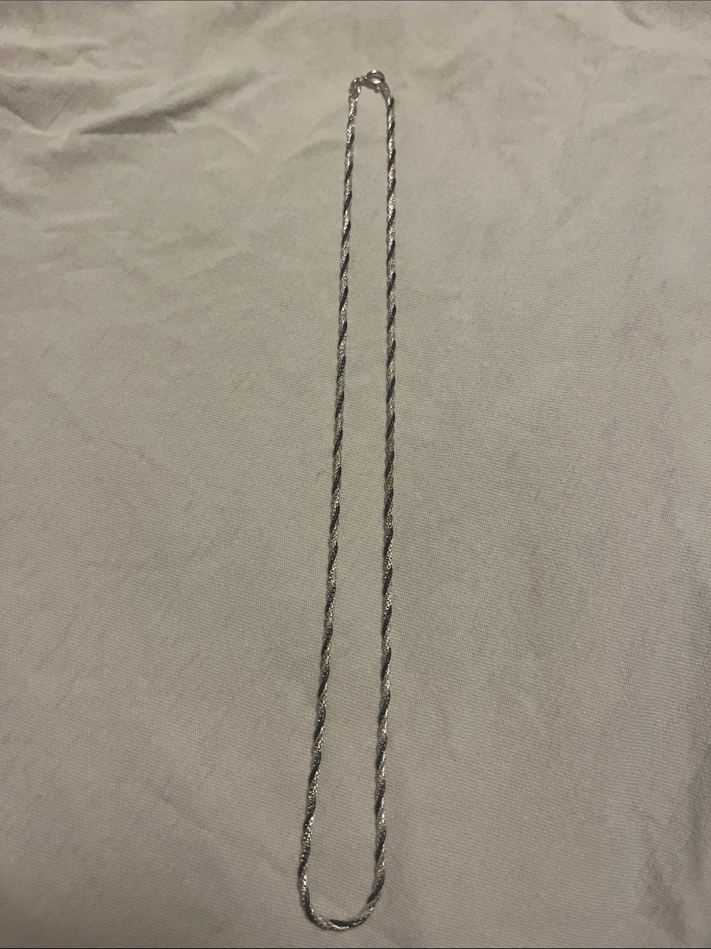 925 Silver necklace blue and silver 18” Italy 9 grams